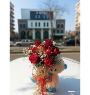 Vazoda Gül ve Ayıcık